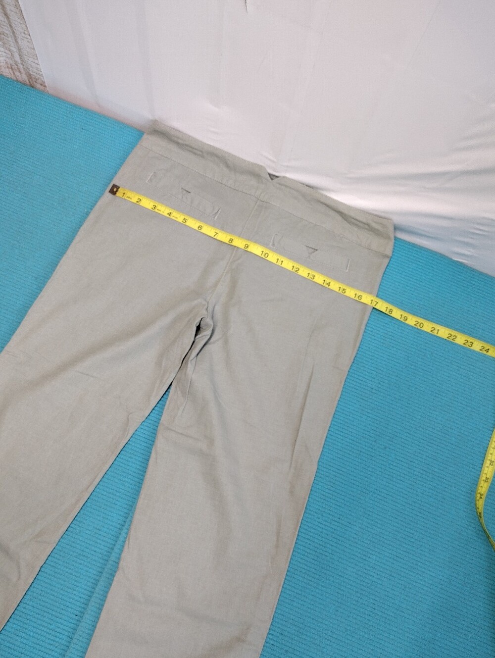 NEW Tulle Los Angeles Capri Linen Blend Pants Cropped Low Rise  - 6 - Picture 8 of 9